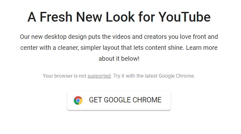 New Look for YouTube