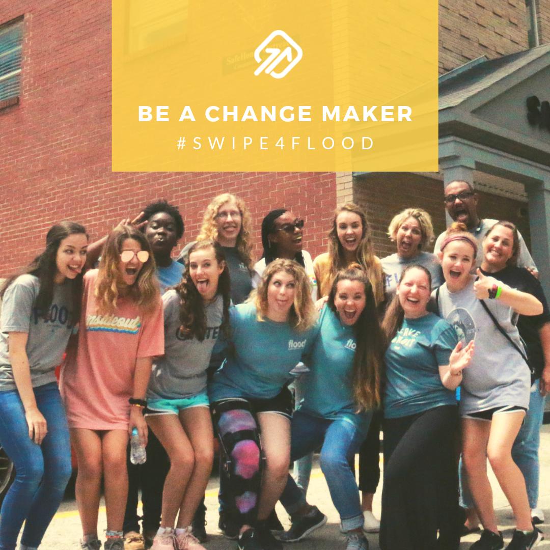 Be a Change Maker and start donating your change with Swipe for Flood! Even the smallest change makes a big difference.

learn more at floodstudentmissions.org/donate/#newways

#swipe4flood #flood #floodstudentmissions #changemaker #makechange