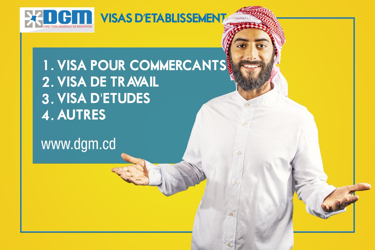 Ressortissants étrangers ? 
De quel type de visa d'établissement avez-vous besoin ?

#DGM #RDC
