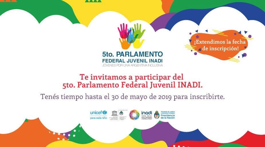 Si conocés a jóvenes de entre 15 y 17 años que quieran intercambiar ideas y debatir sobre el desarrollo de leyes para prevenir la discriminación, @inadi los invita a participar del 5to. Parlamento Federal Juvenil. La inscripción cierra el jueves ➡️   inadi.gob.ar/parlamento-fed…