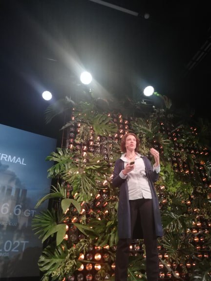 nysnoinvest's tweet photo. "I would argue that people are the most powerful solution to #climatechange that exists. We ourselves are the solution. It is time to invest in a new story," says @cCHANGE_OBrien from @CCHANGE_Co at #Driva19. https://t.co/jPKGOEi8Et