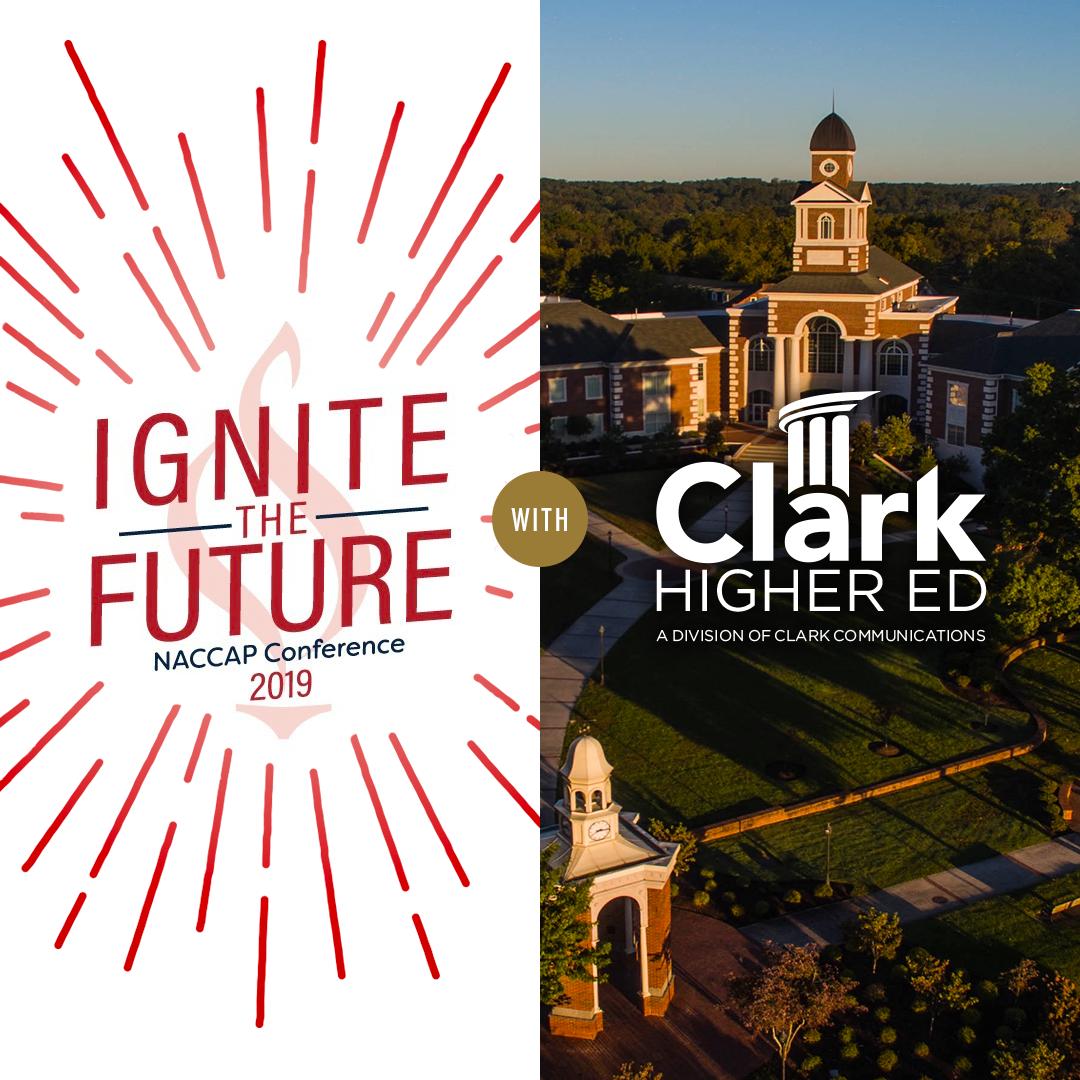 So excited to head to @LeeUniversity for the 2019 @NACCAP conference. Come by and see me at the @ClarkHigherEd booth and let's talk about how we can help you bring in an amazing class of mission-fit students. #NACCAP2019 #enrollmentmarketing