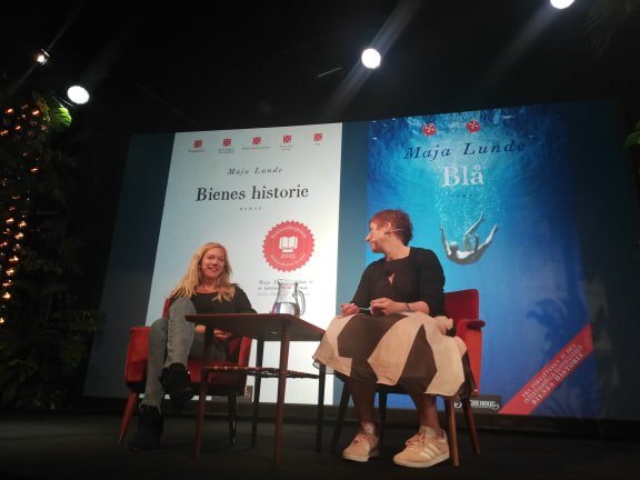 nysnoinvest's tweet photo. Do books have the power to engage people to make a change for the common good? Author @majalunde talks about her coming #climate quartet and how her first two books tells a story of what the future might hold if we don´t act on #climatechange now. #Driva19 #ClimateAction https://t.co/o1zHciRmg1