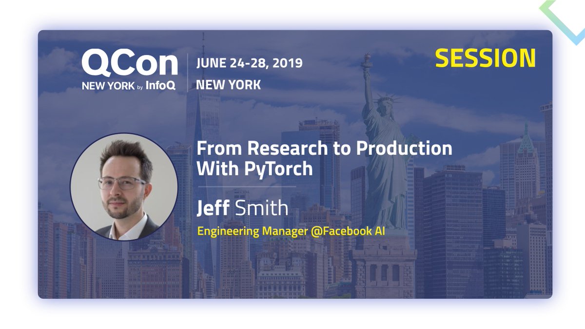 qconnewyork's tweet image. This talk will cover some of the latest features from #PyTorch including the #TorchScript JIT compiler, distributed data parallel training, #TensorBoard integration, new APIs, and more. @jeffksmithjr on #QConNYC talk: 
bit.ly/2K7NMEh