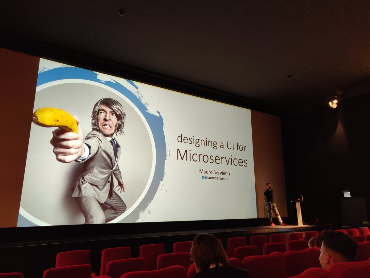 jaccus's tweet image. And the welcome slide award goes to @mauroservienti #dotnetday19