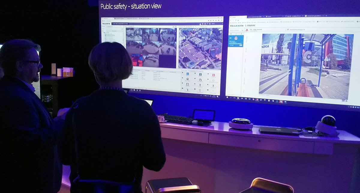 telestecorp's tweet photo. Enjoying a wide range of #5G #SmartCity demos at #LuxTurrim5G Impact Day in Espoo. The solutions have been piloted already during last two years and the ecosystem is now expanding! https://t.co/nrY3x88Psq