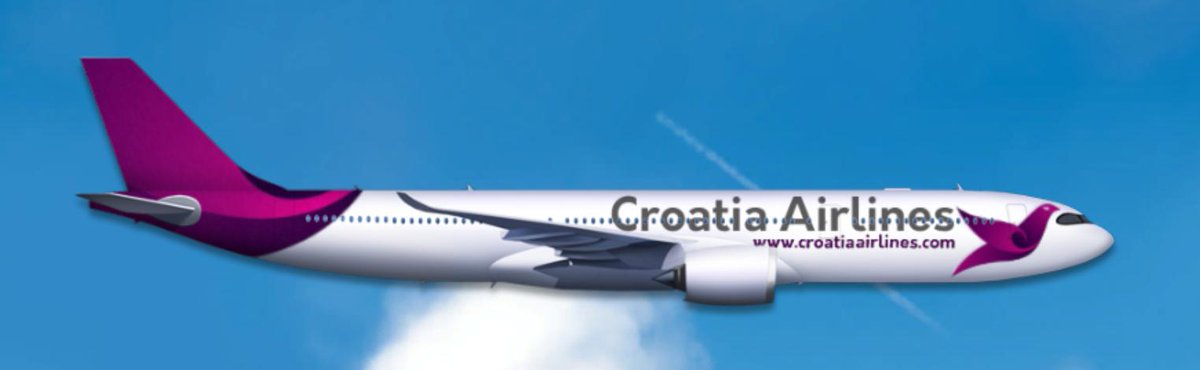 OneCroatia's tweet photo. After extensive testing of Airbus A330-900 and A350-900XWB we have decided to have A350-900XWB as main and only long haul aircraft in our fleet. Today is the last day you can fly A330 with our colors. Starting from tomorrow we will be flying A350 and we have 150 aircraft on order https://t.co/QARTiJr27C