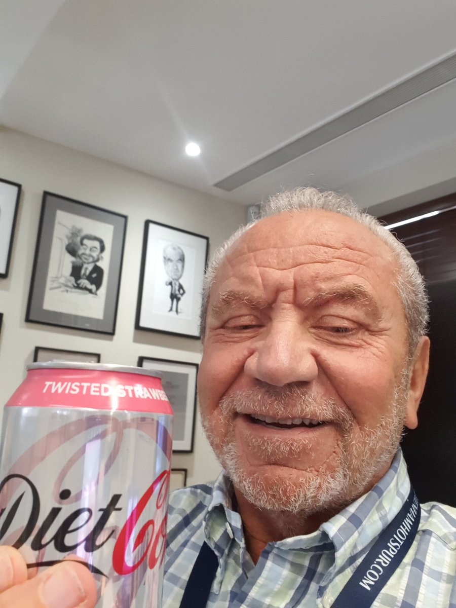 Lord Sugar (@lord_sugar) on Twitter photo Trying the new Twisted Strawberry flavour Diet coke. Very interesting taste . Quite nice <a href="/DietCokeGB/">Diet Coke GB</a> Trying the new Twisted Strawberry flavour Diet coke. Very interesting taste . Quite nice <a href="/DietCokeGB/">Diet Coke GB</a>