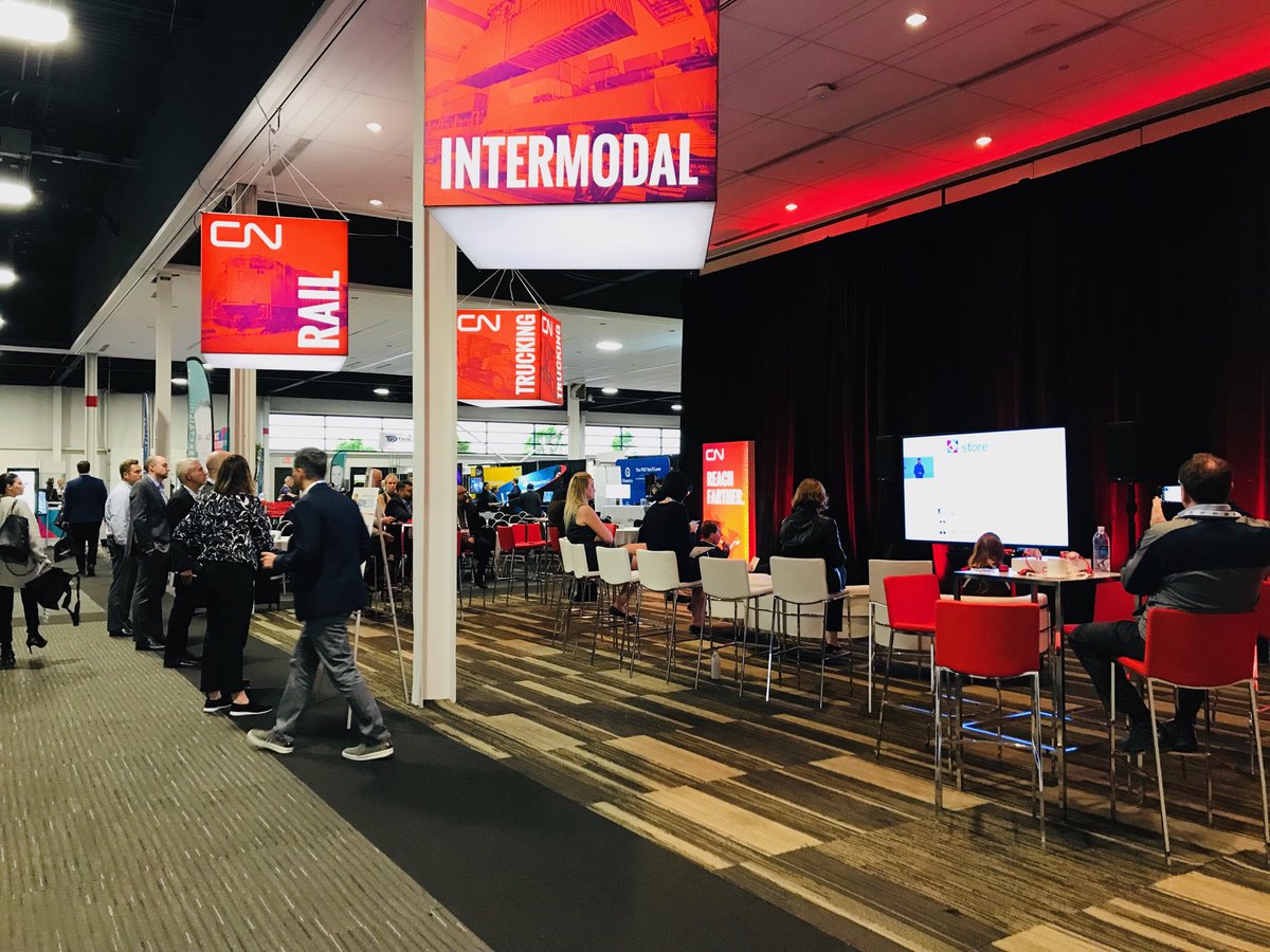 CNIntermodal's tweet photo. #STORE2019 #reachfarther #retailmatters #supplychain Busy morning ⁦@CNRailway⁩ booth at this years Store2019. https://t.co/HgwmimNK7A