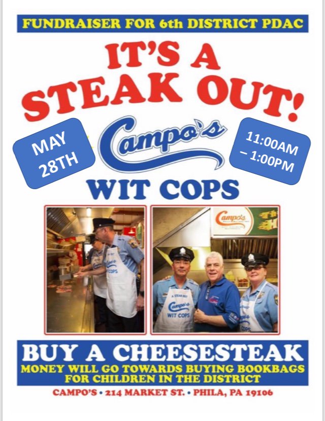 Come and show your support! @OldCityDistrict @PhillyPolice @CamposSteaks