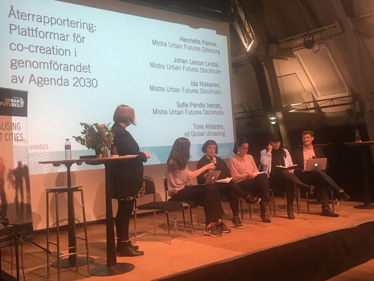 Nio workshops sammanfattade av rapportörer med fokus på att skala upp goda exempel för #Agenda2030 <a href="/UrbanFutures_SE/">Urban Futures</a> <a href="/GlobalUt/">globe</a> <a href="/IVLSvenskaMiljo/">IVL</a> <a href="/QuantifiedPlnt/">Quantified Planet</a> <a href="/whitearkitekter/">White Arkitekter</a> @KTHinfo <a href="/sthlmresilience/">Stockholm Resilience Centre</a> <a href="/FilmCapSthlm/">Film Capital Stockholm</a> etc