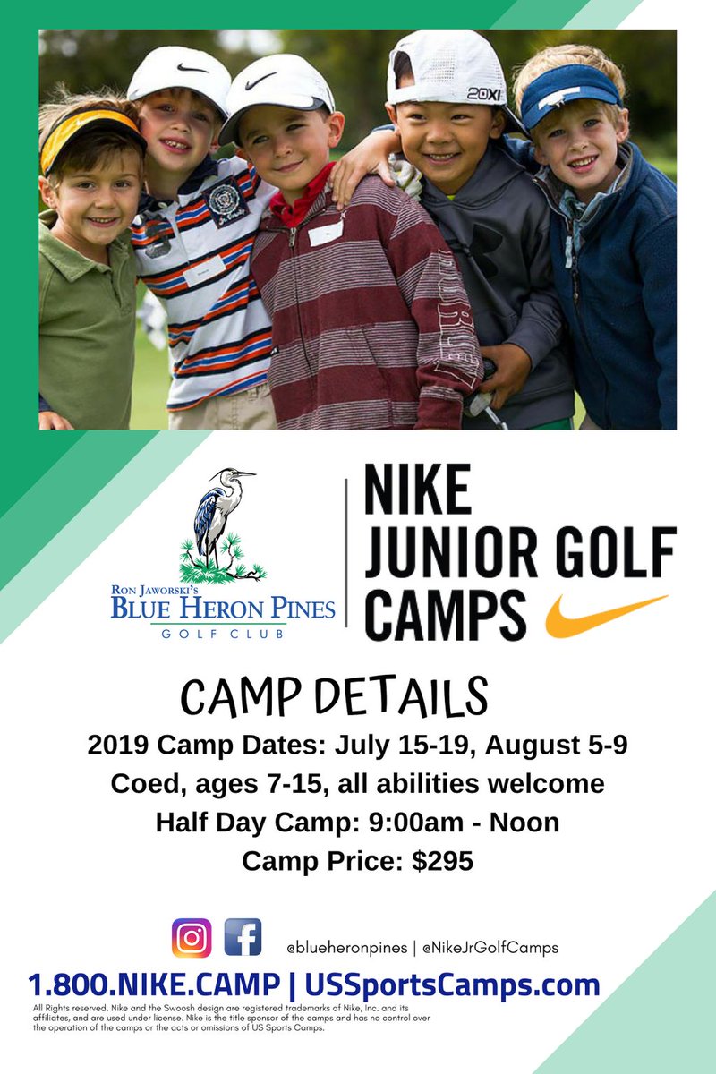 JawsCEOQB's tweet photo. We want all you young and enthusiastic golfers to attend the 2019 @nike Jr Golf Camps, hosted at these select @JawsGolf courses in South Jersey:
#RunningDeerGC
#ValleybrookCC
#BlueHeronPinesGC
Register online for dates and info: https://t.co/xKhE9mRnV6 https://t.co/kVYLF3TRDI