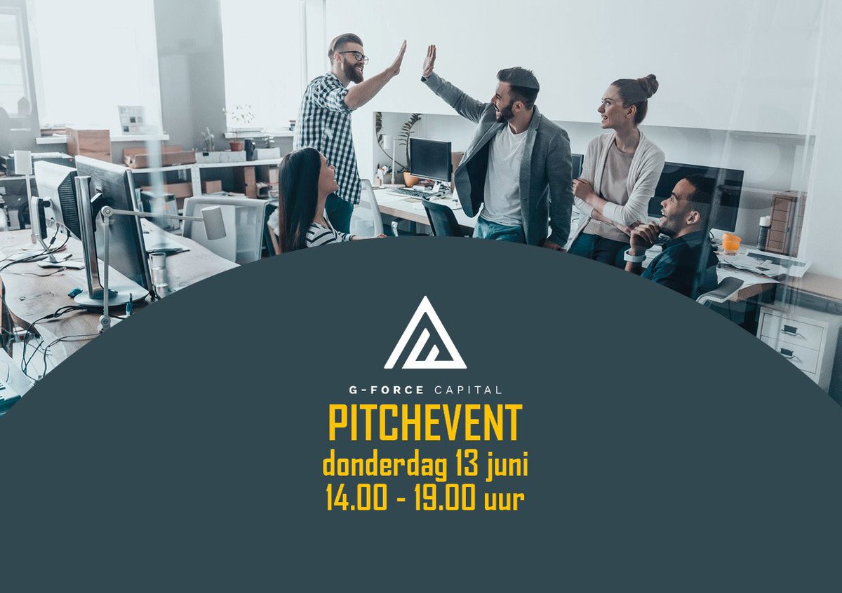 GForceCap's tweet photo. Een toffe middag voor IT ondernemers, jong en oud(er), ervaren en minder ervaren, waar je 4 strijdende Groningse IT-startups ziet battelen. Heb jij je al aangemeld? Er zijn nog een paar stoelen beschikbaar dus geef je op voor HET G-FORCE PITCH EVENT 2019! https://t.co/2fI9Ya0PVx https://t.co/oTzfdTRcoc