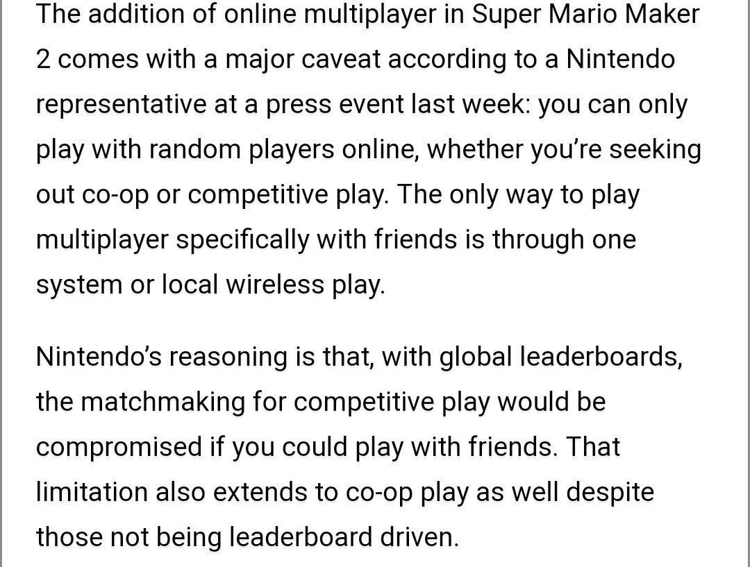 Mario Maker 2 To Be Updated for Online Friend Multiplayer - News - Nintendo  World Report