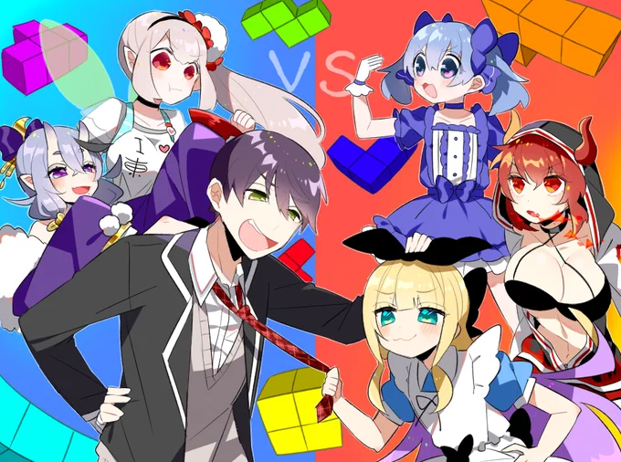 テトリス～!!
#にじテト対決
#えるの絵だよ #尊絵巻 #金剛力也像
#ちーあーと #ドーラの宝物庫 #有栖の絵本 