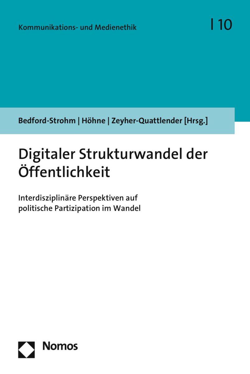 DA IST DAS DING 💥📗💥 Unser Buch zum digitalen Strukturwandel der Öffentlichkeit ist raus. Mit dabei: <a href="/drbieber/">Christoph „musked professor“ Bieber</a> <a href="/afilipovic/">Alexander Filipovic</a> <a href="/agoerlach/">Alexander Görlach</a> <a href="/citizentheology/">Hannar Reichel</a> @Thomas_Renkert @BeniFriedrich @fstickel nomos-shop.de/_assets/downlo… #Digitalisierung #DigitalEthics <a href="/algoethik/">algoethik</a>