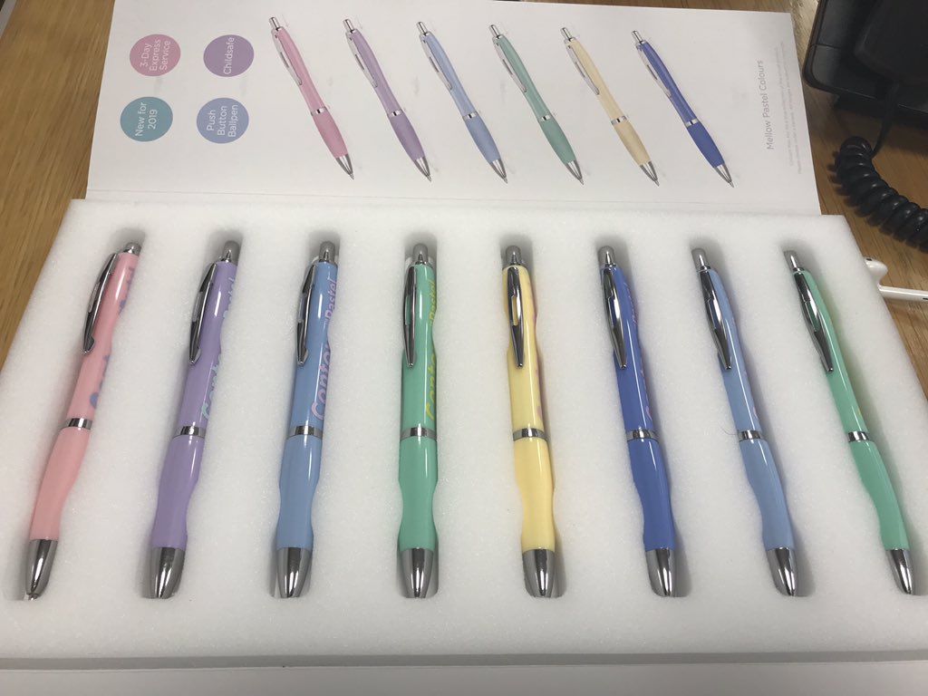 How nice are the new #pastel #colour #contour #pens😘 order today at <a href="/EpsomIncentives/">Epsom Incentives</a> call today 0161 708 9222 or email sales@Epsoms.com 😘