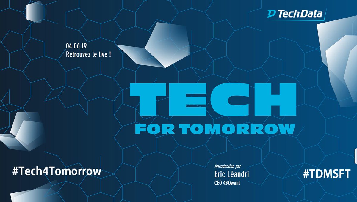 SBUCloud's tweet photo. Today it's #Tech4Tomorrow ! un Evénement Clients VIP de @TechData_FR sur l' #IA #IoT , le travail collaboratif, #Ethique #cybersécurité  https://t.co/bpsZJa5rjQ

@MicrosoftFrance @MoskitosForReal @HPE_FR @Coservit #TDMSFT @MaoucheHoucine  @CarvalhoMarieC https://t.co/GQI6zAsWWF
