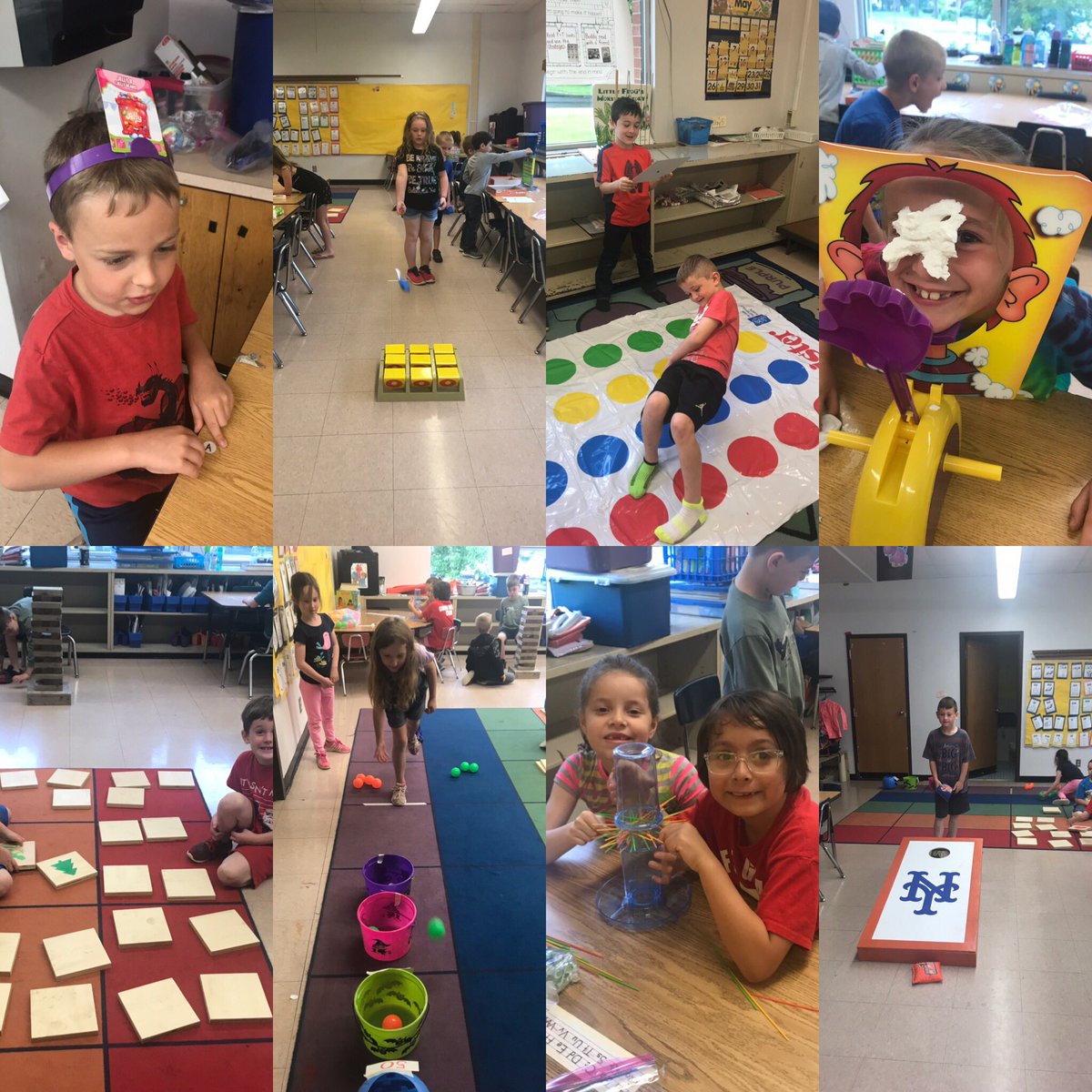 MrsPallone's tweet image. When Field Day is cancelled, you make your own! #indoorfieldday #makeyourownfun @NeidigElem @QCSDnews @melrichwine Thanks for tic tac toe