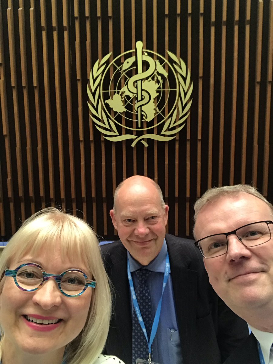 #WHA72 succesfully concluded. #EB145 next. #Finland is an active member of the EB, committed to supporting @WHO’s leadership in #globalhealth, good governance, effectiveness, transparency & accountability and the mission of WHO to serve us all.