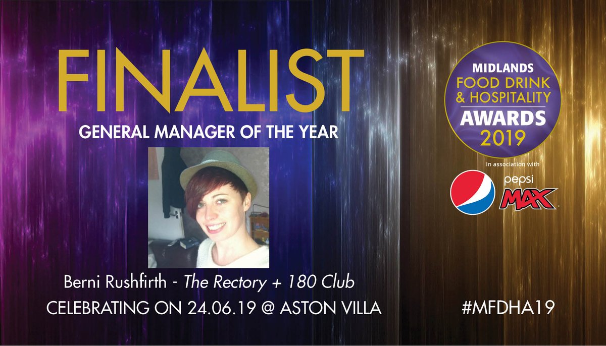 mfdhawards's tweet photo. Let’s say hello to @nysmiler our finalist for the ‘General Manager of the Year’ category
Berni Rushfirth is General Manager @TheRectoryB3 situated perfectly on St Paul’s Square. To find out more visit their website https://t.co/r4L8iVFOM5
#MFDHA19 https://t.co/C7mX48zPw3