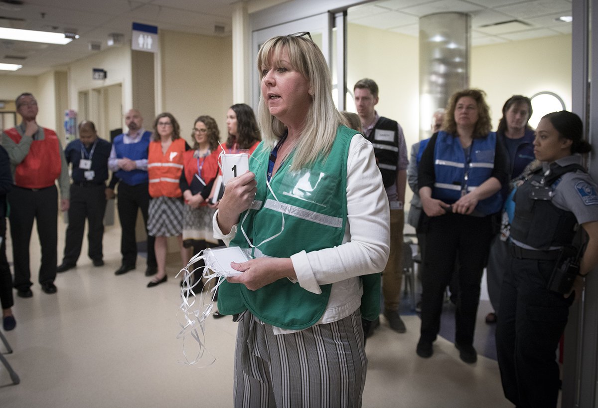 Sunnybrook's tweet image. This morning we completed a successful Code Silver training exercise in our Emergency Department, along with @TorontoPolice. Thank you to all for your co-operation as we practised our response to a threat in our hospital.