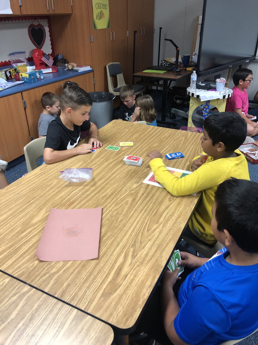 MrsHerridge1's tweet photo. Fun with Board/Card games with Mrs. Russi’s Class. @mrsrussi2nd #successatRES #robisonES https://t.co/7EFlI6XQUj