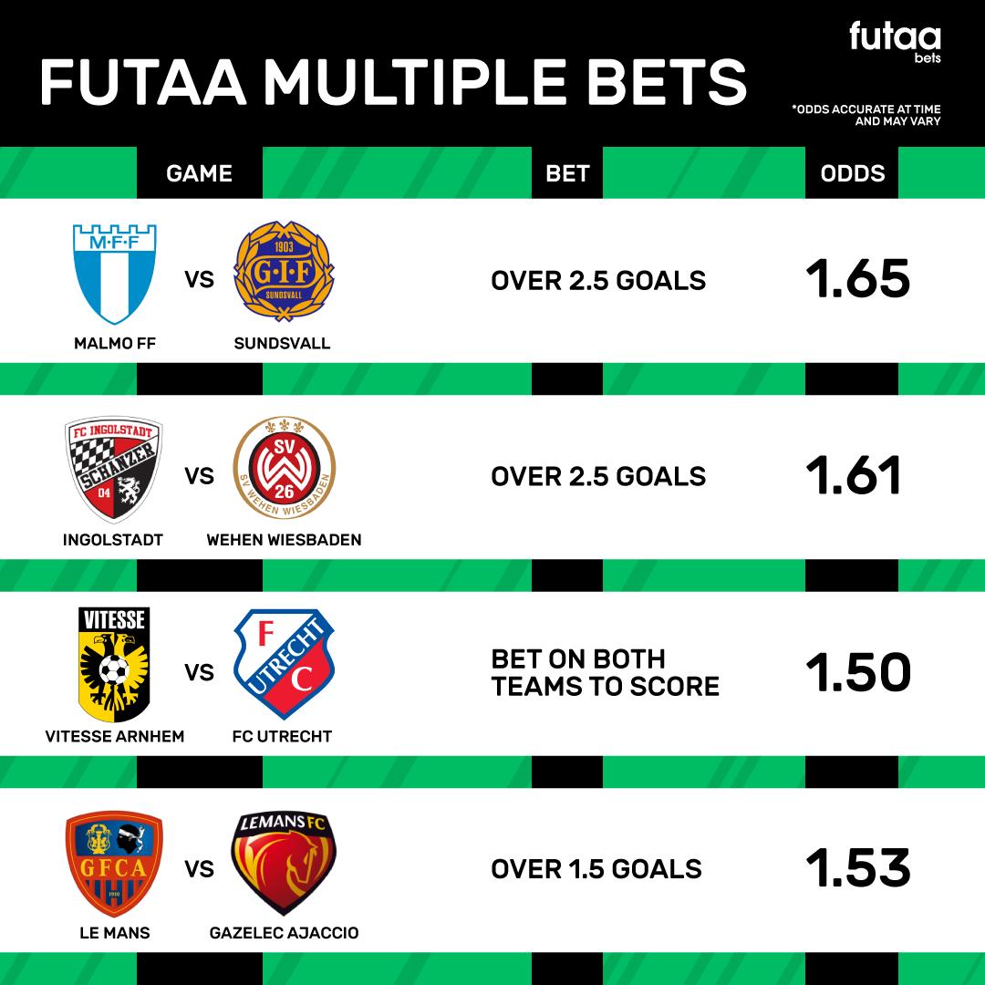 Futaacom's tweet photo. Take a multiple bet with the help of the @FutaaBets experts and #WinBig on a small bet! #bettingtips #betsmall #winbig #bettingadvice 🤑 https://t.co/p62fszfPwI