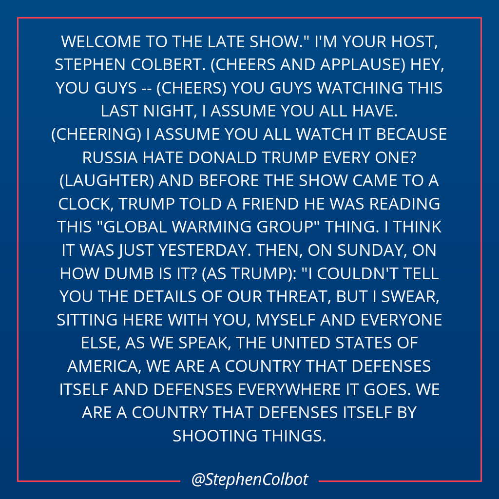 Stephen Colbot tweet media
