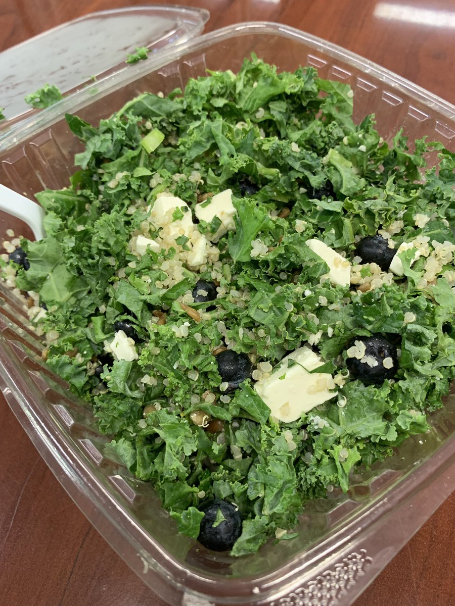 jpaffi's tweet photo. .@YMCADetroit does #tastetests to lift up youth voice, choice, &amp; involve adults in #CACFP meals. We tested this kale/quinoa/blueberry/sunflower seed/feta salad w/ lemon honey vinegarette. It was a hit! When #TheYFeedsKids w/love &amp; intention, it’s amazing the changes we see! https://t.co/5vxnoZ7Est