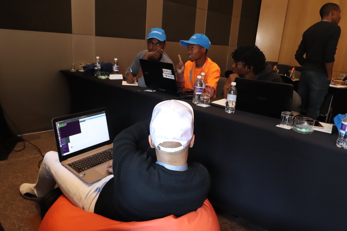 TiyaniTee's tweet image. Capture The Flag challenge at #SS19Hack on the sidelines of #ITWebSS2019 led by Nithen Naidoo, the CEO of @Snode_Tech.