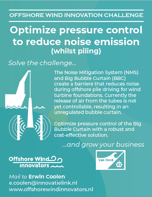 Fourth challenge by VanOord: the #BigBubbleCurtain needs cross-sectoral #innovation in #OffshoreWind by #startups and #smallmediumenterprises. Join #OWIC2019 and bring your ideas! 

ow.ly/HlNP50uqRS6

@TKIUrbanEnergy <a href="/NWEAWind/">NWEA</a> <a href="/RVO_Innovatie/">RVO - Innovatie</a> <a href="/OffshoreWINDmag/">Offshore WIND</a> @WindEurope