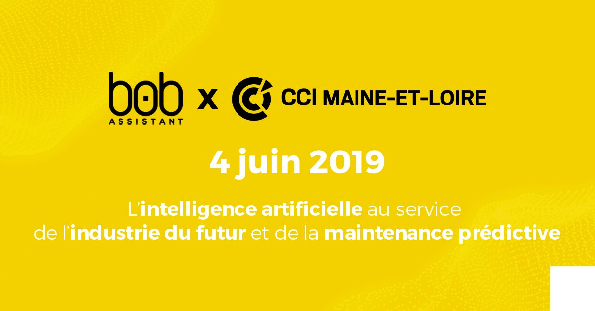 bobassistant's tweet photo. #MeetUp - Comment l'#iA permet d'optimiser encore plus le fonctionnement des #usines et anticiper les dérives ? 
Petit-déjeuner démo de notre solution #MaintenancePredictive avec @WEN_official @Polemc2 @Veolia le 4/6 à 8h45 à @CCI49 ➡️ https://t.co/4K7HBURKr4 #Industrie40 #IIoT https://t.co/tC8h7m6L9X