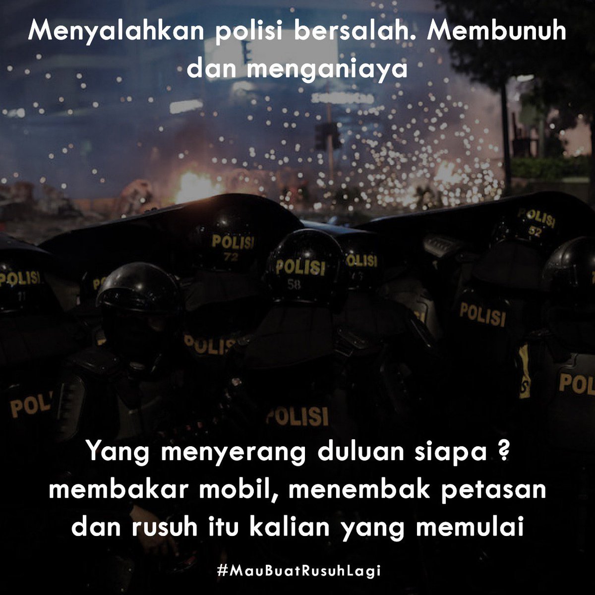 VikaWibisono's tweet photo. demolah yang baik dan benar, jangan buat kerusuhan yang merugikan negara ini
#MauBuatRusuhLagi https://t.co/4d7rUR4FOu