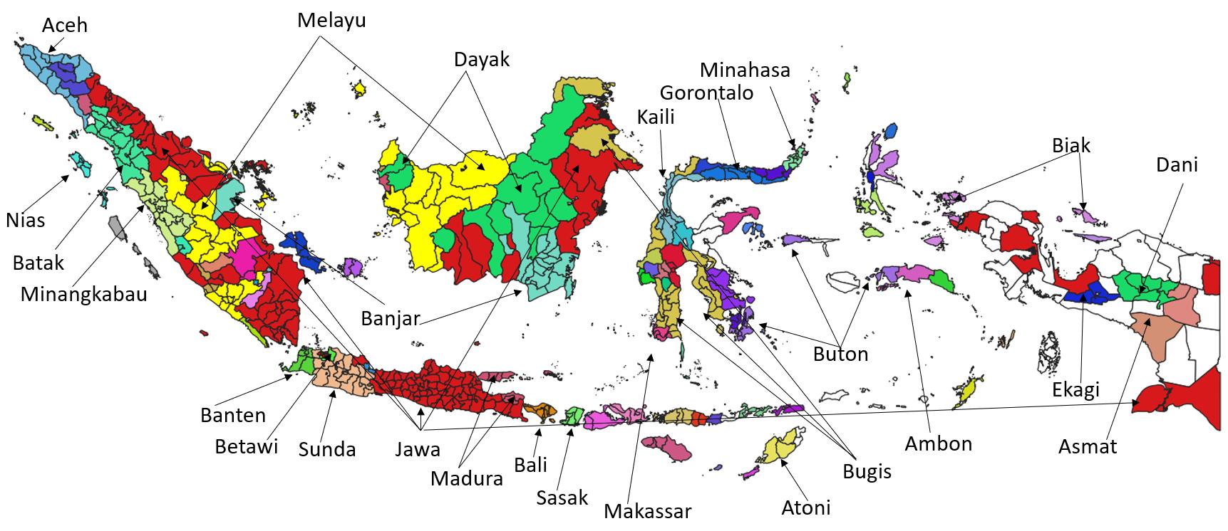 Peta Sebaran Suku Bangsa Di Indonesia - IMAGESEE