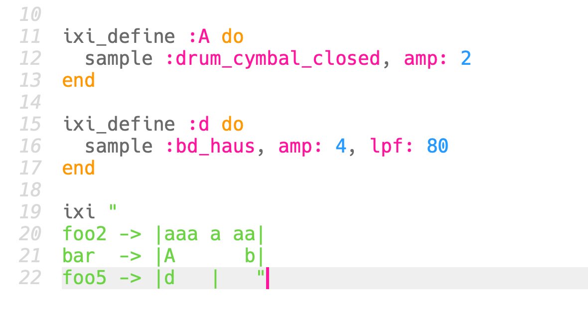 samaaron's tweet photo. I just committed the start of an exciting new collaboration with @thormagnusson porting the core ideas of ixi lang into @Sonic_Pi.

I'm really excited to see where this leads...

https://t.co/viZr5uZKTB https://t.co/33C0fPTOIP