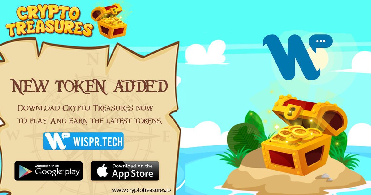 WisprTech's tweet photo. Still looking for a fun way to pass time and earn some extra $WSP? 

Check out Crypto Treasures on the iOS and Android Play Store!
A game created by @PhoneumMobile.

$BNB $BTC #cryptocurrency #masternode https://t.co/e2raGQjLaG
