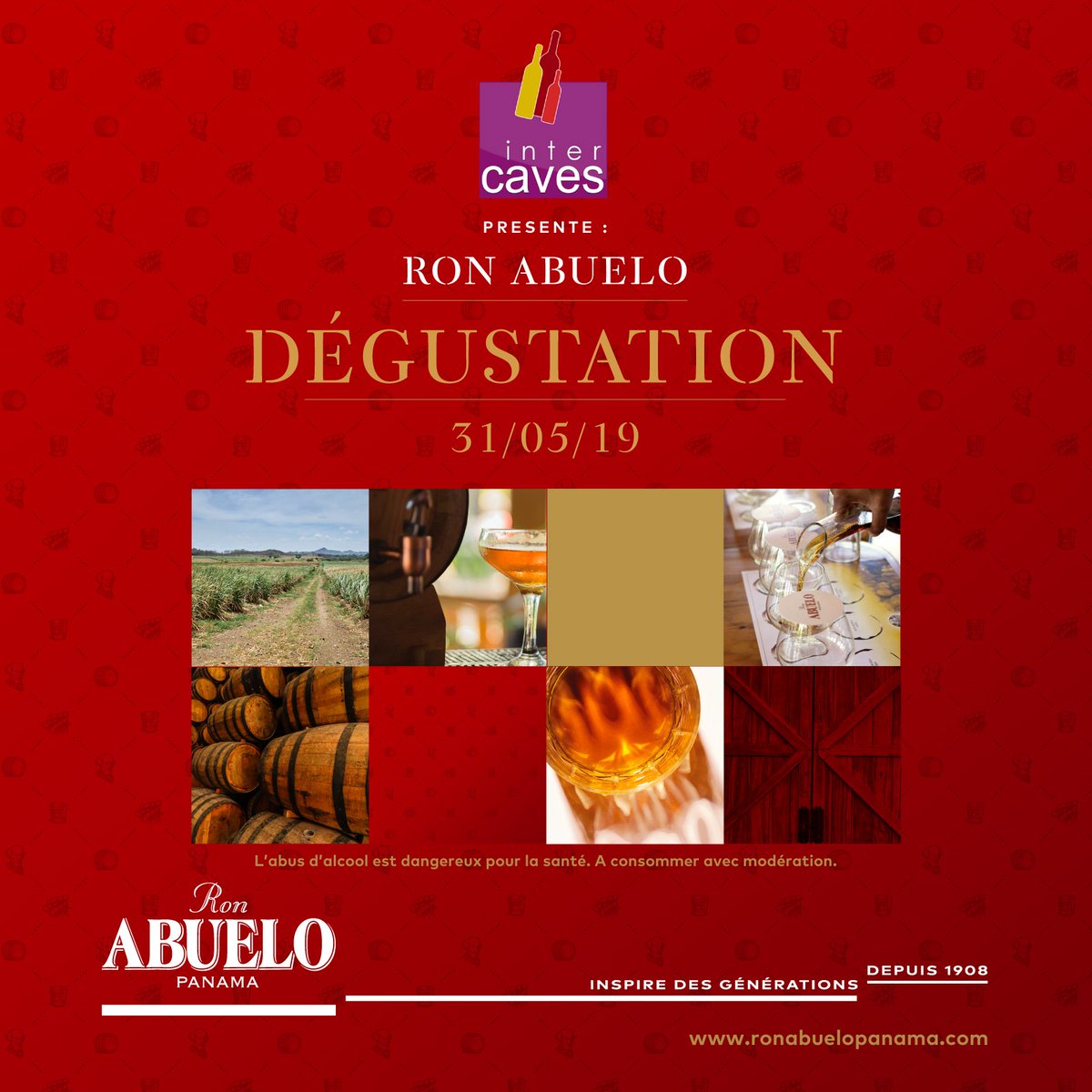 🥃 DÉGUSTATION 🥃

Envie de découverte ? Retrouvez Hedi Ron Abuelo à <a href="/inter_caves/">InterCaves Franchise</a> Paris Charonne ce vendredi 31 Mai pour une soirée dégustation de vos Ron Abuelo préférés ! 😃

On vous attend nombreux ! 

👉🏻 Par ici : bit.ly/2JJpm4F