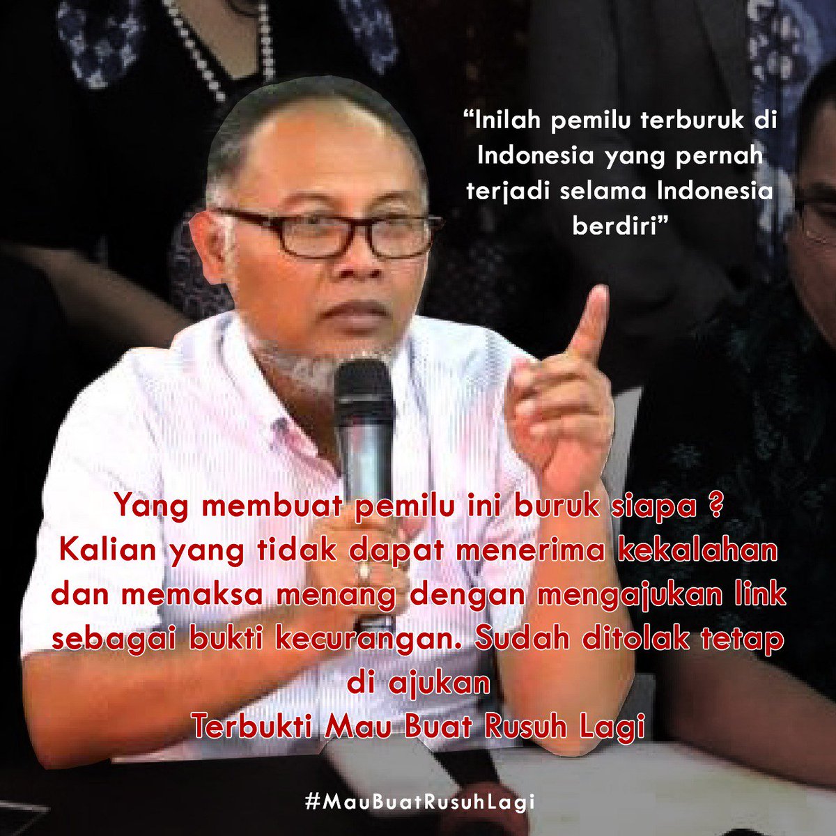 VikaWibisono's tweet photo. yang mencoreng pestademokrasi ini siapa? wong kalian oknumnya ko malah bawa bawa indonesia
#MauBuatRusuhLagi https://t.co/EMm15xnDfs
