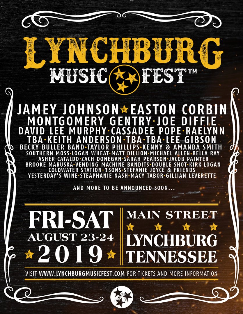 lynchburgfest's tweet photo. Here it is!  Retweet &amp; tag a friend for a shot at 2 VIP experiences! Tickets go on-sale Friday at 10am CT! https://t.co/auh7L5X0ou