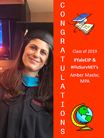 YaleEIP's tweet photo. Congrats to @YaleEIP’s Amber Maslar on her Master’s of Public Administration! Amber started w/ the #EIP as an undergrad performing surveillance for #FluSurvNET flourishing in her position & working towards her MPA . We are happy to count her as one of our surveillance experts! 🎓 https://t.co/SdZZ6Db6yS