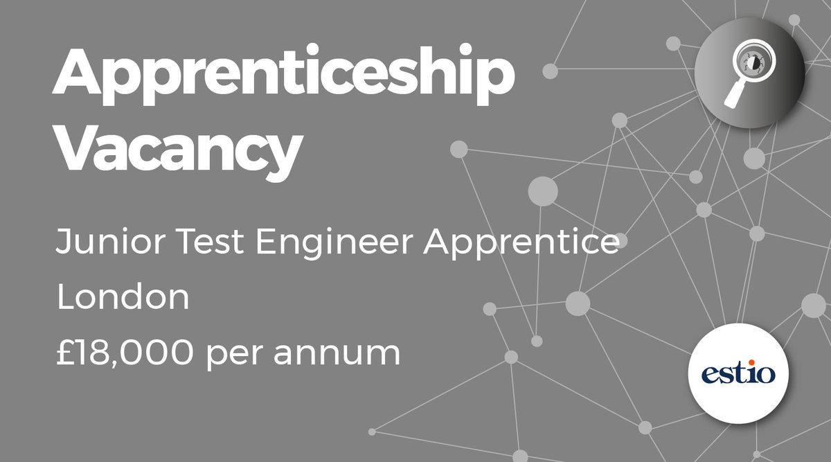 TrainingEstio's tweet image. Do you have knowledge of #WebDevelopment languages, #SoftwareDevelopment languages and #SoftwareDevelopmentMethodologies? We're looking for someone with a passion for #testing #software to become a junior #TestEngineer #apprentice in #London. Apply now: estio.co.uk/training/job/s…