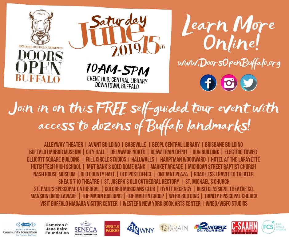 buffalolibrary's tweet photo. Doors Open Buffalo by @ExploreBuffalo is coming up soon! Be sure to stop by the downtown Central Library, 1 Lafayette Square, on Saturday, June 15. We'll be offering free guided tours of the library from 10 am - 5 pm. https://t.co/s8LumAXZfX
