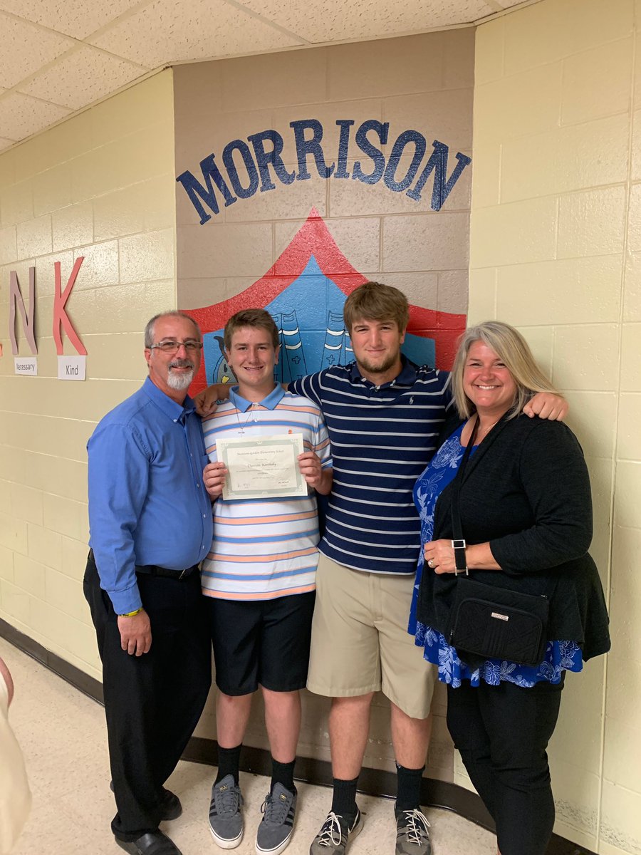 ck_four's tweet photo. Dawson has officially “graduated” from elementary school 🎉👨🎓. Thank you to all the wonderful people at Morrison-Gordon Elementary!!! Next stop...AMS😊👍 #KennedyBoys #MOGO #6thGradeGraduation #DBird @elikennedy24 @keiferm1 https://t.co/NNNTJ0TFyM