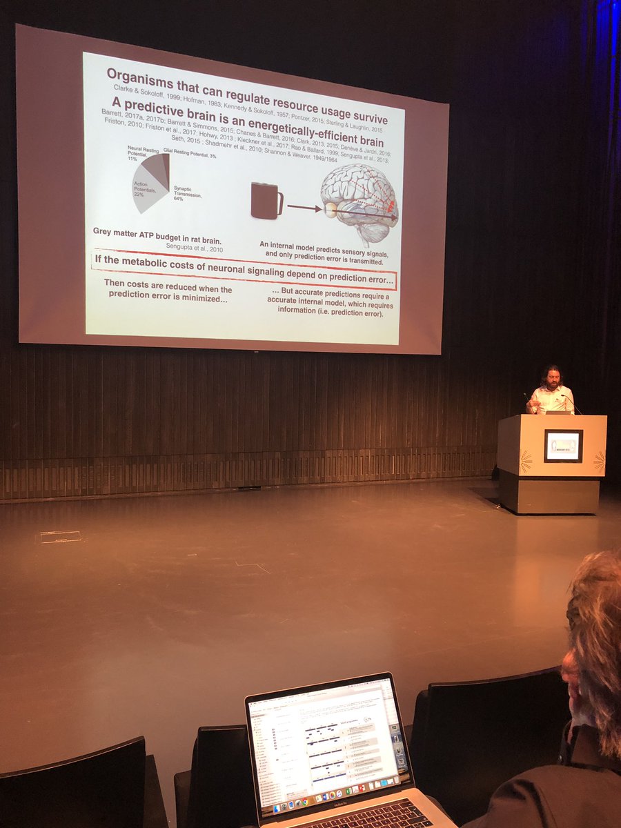 danamsmall's tweet image. #bcw19 Jordan Thibeault metabolic cost of neuronal signaling depends on prediction error. Brain metabolism meets free energy.
