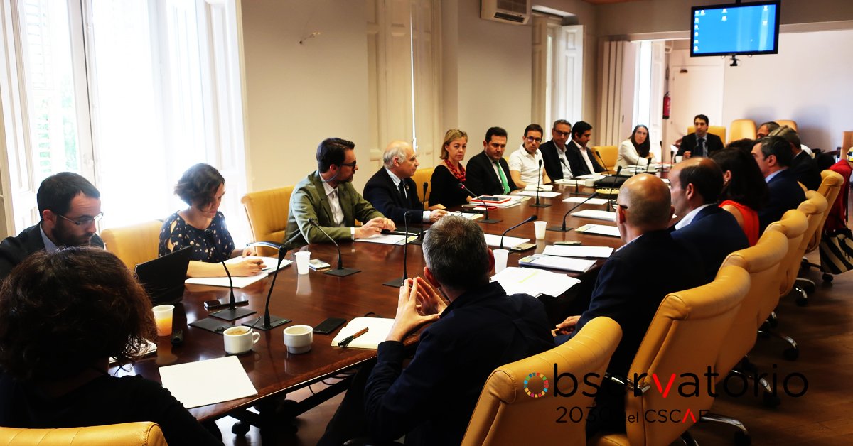 Reunión en la sede del CSCAE del grupo de trabajo de Ciudad y Territorio Sostenible del #Observatorio2030, un proyecto estratégico del Consejo con agentes públicos y privados con el fin de contribuir a crear espacios urbanos más inclusivos, seguros y sostenibles.
