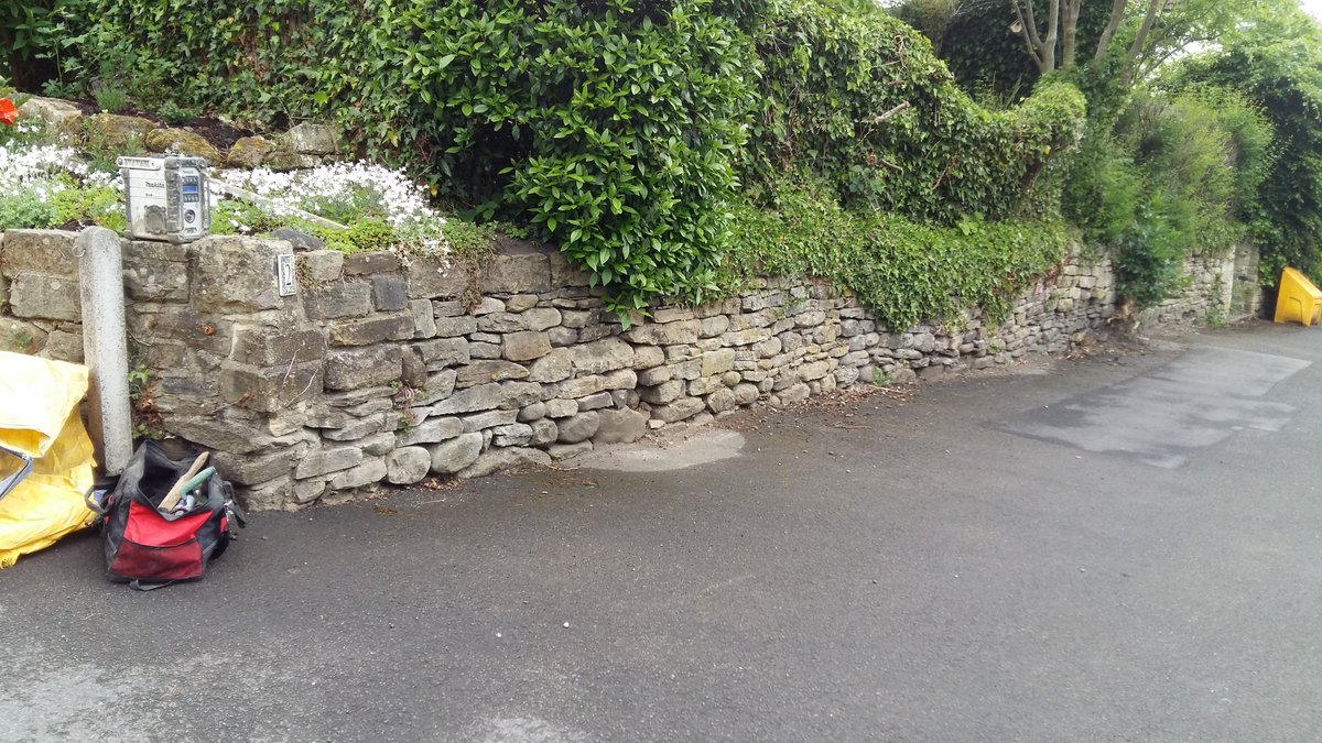 Pristinegb's tweet photo. New job started today rebuild random yorkshire stone wall #groundwork #generalbuilders #builder #bingley #freequote #yorkshire https://t.co/wolrMLF1cy