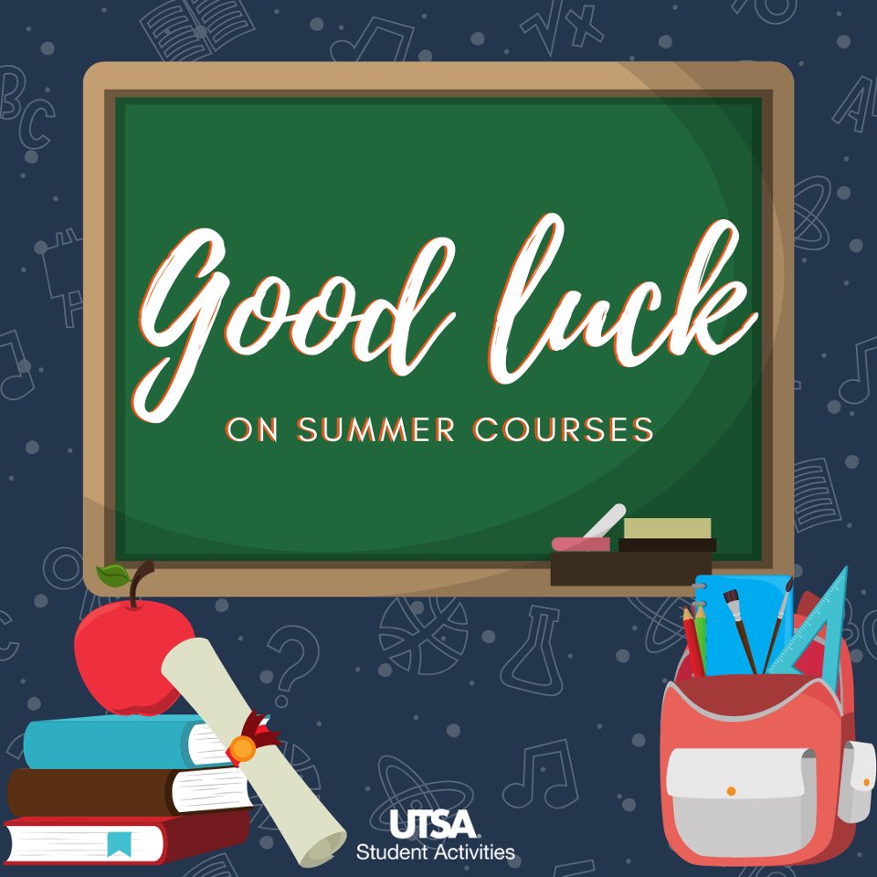 📚 Good luck on summer courses, ‘Runners! 📖 #UTSA #BirdsUp