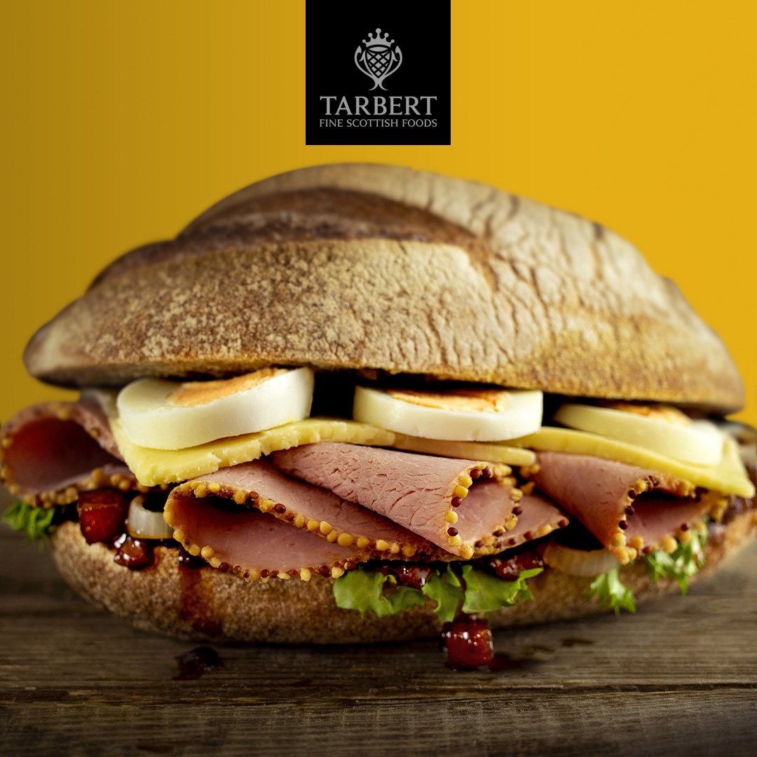 Ham and egg #sandwich but just a little bit bigger! Have you tried our <a href="/TasteArran/">Taste of Arran</a> Mustard Ham?