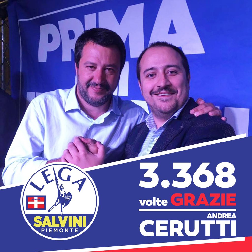 3368 volte #Grazie! Ho battuto il nostro territorio palmo a palmo, ho incontrato amministratori, imprenditori, volontari, uomini e donne che sono il vero motore della nostra regione. Vi ripagherò della fiducia accordatami. E' una promessa! Grazie a tutti! 🙏
#PrimaIlPiemonte